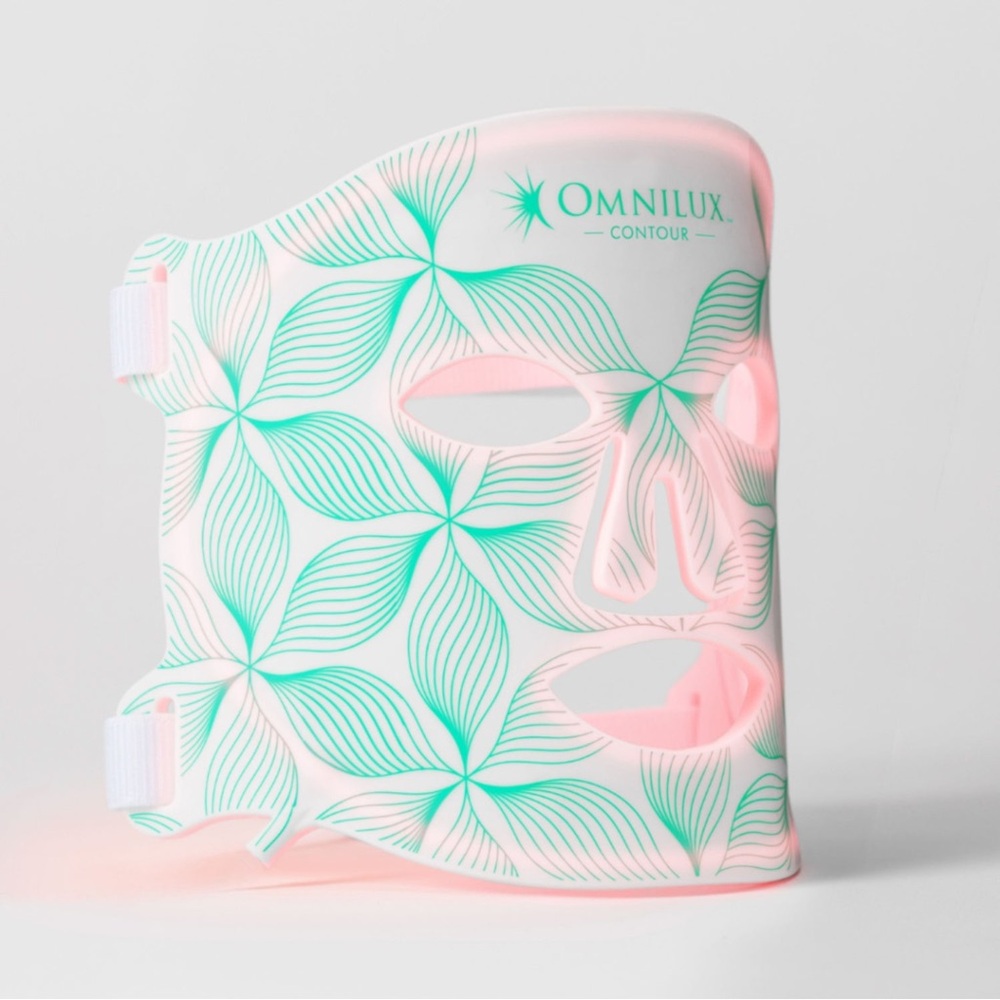 Omnilux Contour Face LED Light Therapy Device - Pink and White